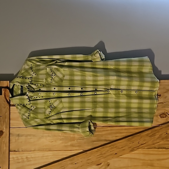 Dress - western style, green, size small - Picture 2 of 4